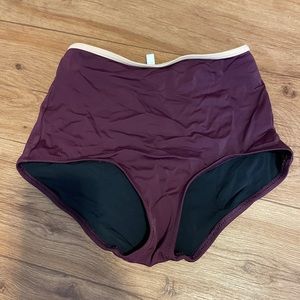 Solid and Striped High Waisted Bikini Bottoms